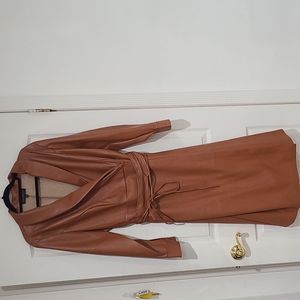 ELOQUII Faux Leather Wrap Dress Size 20